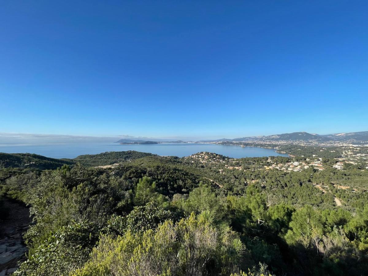 Appartement Cosy Vue Mer A 50 M De La Plage - Refait A Neuf Et Climatise Le Pradet Kültér fotó